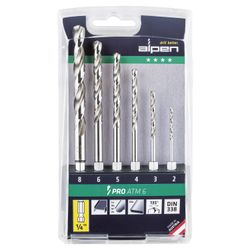 Hex Shank Hss Pro Set 6 Piece 2 3 4 5 6 8mm